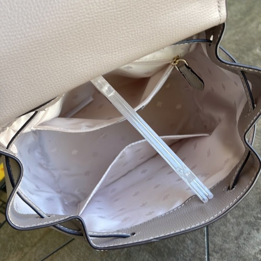 Kate Spade Darcy Flap Backpack Warm Taupe - Picture 8 of 16